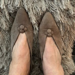 Beige Suede NICKELS 3” heels